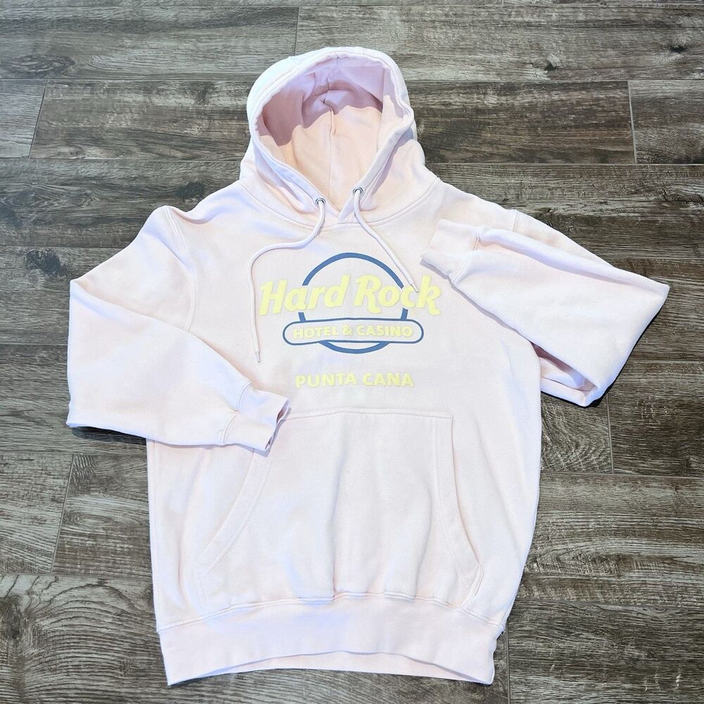 Hard Rock Casino Hoodie Womens Small Light Pink Punta Cana Dominican Republic DR